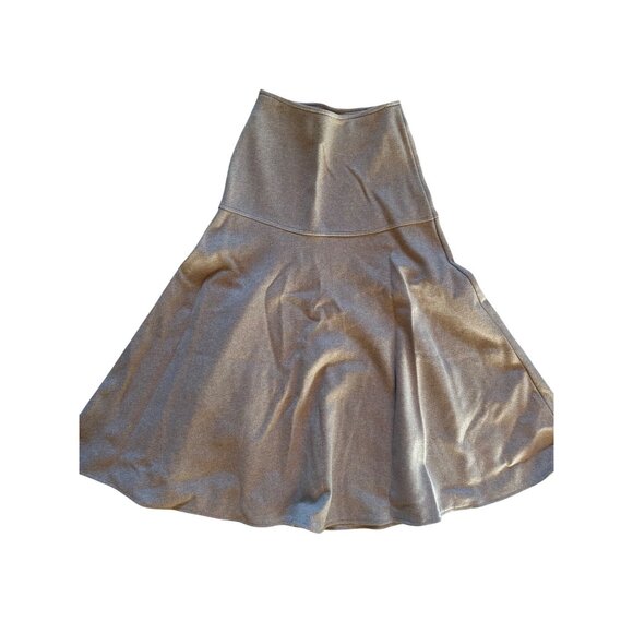 OGL Heather Oatmeal Wool-Like Flared Maxi Skirt CashSoft Size Small NWT XS $79 - Picture 11 of 11